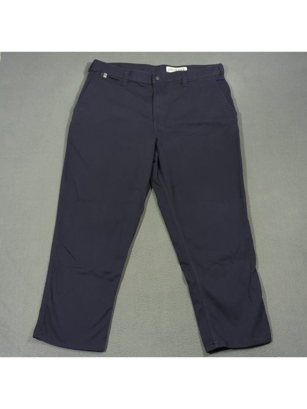 Carhartt FR Pants Mens 40x30 Navy Blue Twill Cotton CAT 2 Welder Workwear 371-20
